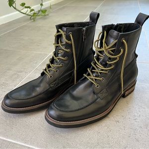 Sak’s Fifth Avenue men’s leather combat boots, size 9.5M